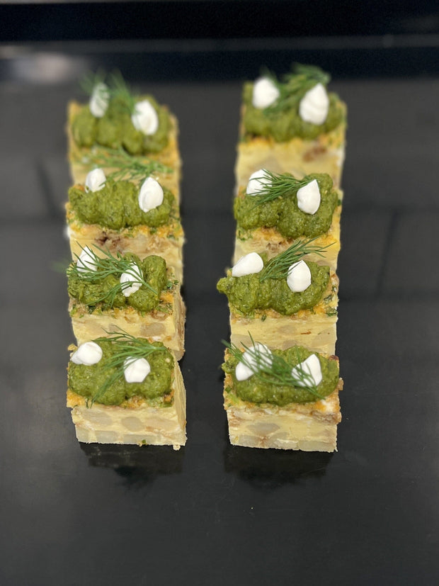 basque potato tortilla, mojo verde perpiece 10tation + Freebird 